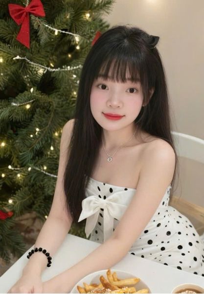 Girl online for a random video call