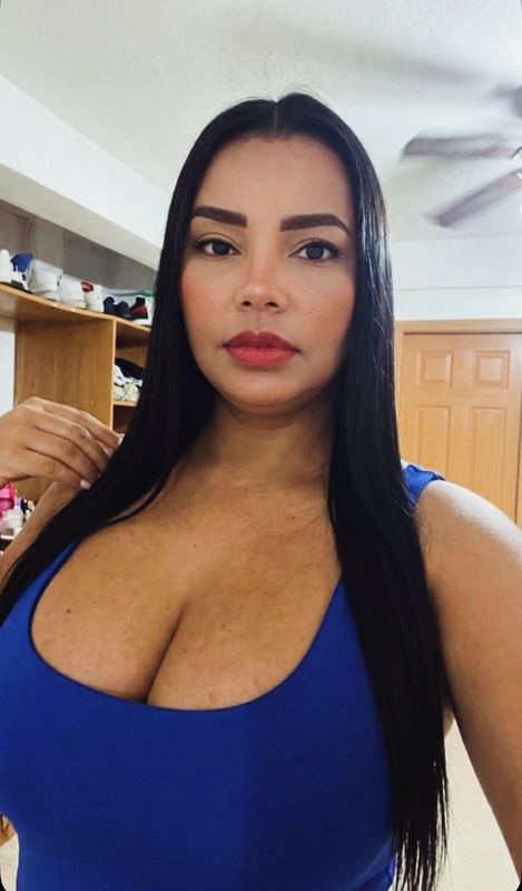 Girl online in the evening for a one-on-one video chat