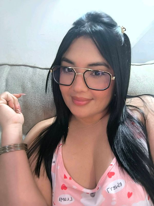 Girl on a live video call from her living room
